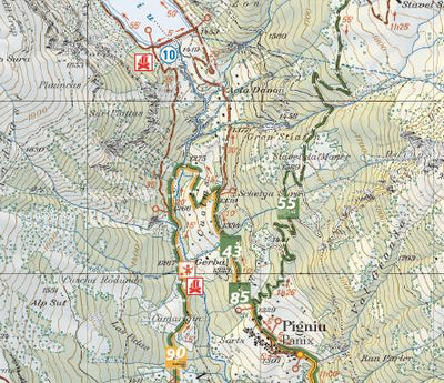 Brigels-Waltensburg-Andiast, 1:25‘000, Hiking Map Preview 3