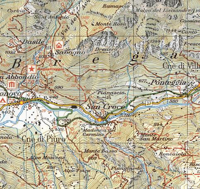 Val Bregaglia, 1:25‘000, Hiking Map Preview 3
