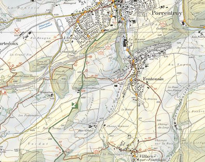 Ajoie, 1:25‘000, Hiking Map Preview 2