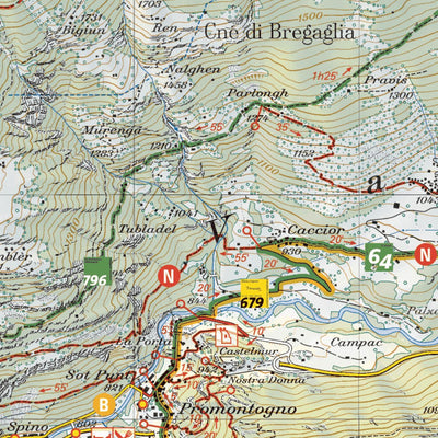 Val Bregaglia, 1:25‘000, Hiking Map Preview 2