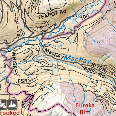 CCBC31 Hendrix Lake - Cariboo Chilcotin Coast BC Topo Preview 3