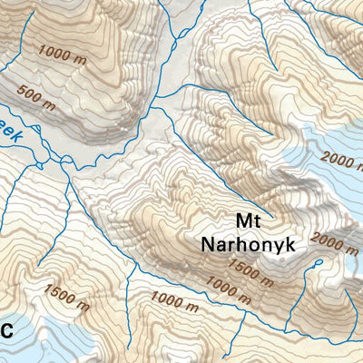 CCBC11 Fang Peak - Cariboo Chilcotin Coast BC Topo Preview 3