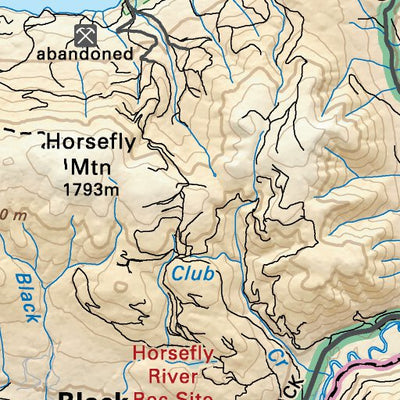 CCBC30 Horsefly - Cariboo Chilcotin Coast BC Topo Preview 3