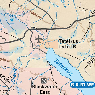 CCBC53 Tatelkuz Lake - Cariboo Chilcotin Coast BC Topo Preview 2