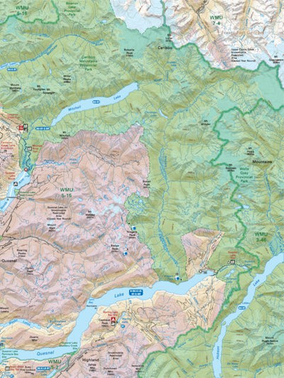 CCBC45 Mitchell Lake - Cariboo Chilcotin Coast BC Topo Preview 1