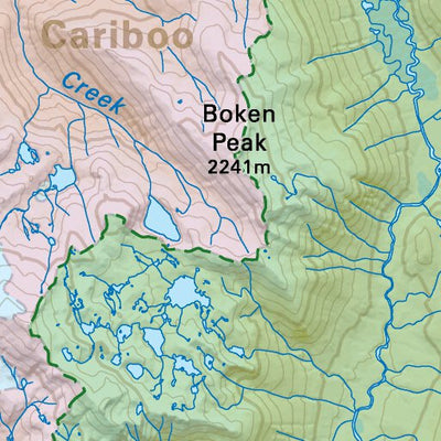 CCBC45 Mitchell Lake - Cariboo Chilcotin Coast BC Topo Preview 2