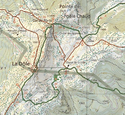 Nyon – Saint Cergue – Rolle – Col du Marchairuz, 1:25‘000, Hiking Map Preview 3