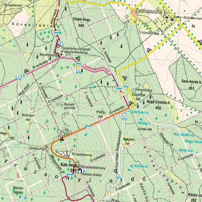 BAKONY déli rész turistatérkép / BAKONY South tourist map Preview 2