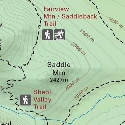 Lake Louise & Area Topo Map – Banff National Park Alberta Preview 2