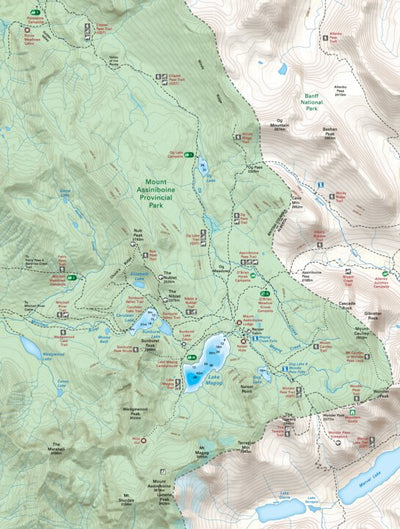 Lake Magog – Mount Assiniboine Provincial Park Map BC Preview 1