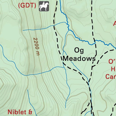 Lake Magog – Mount Assiniboine Provincial Park Map BC Preview 2