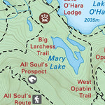Lake O'Hara Topo Map - Yoho National Park Preview 2