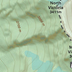 Lake O'Hara Topo Map - Yoho National Park Preview 3