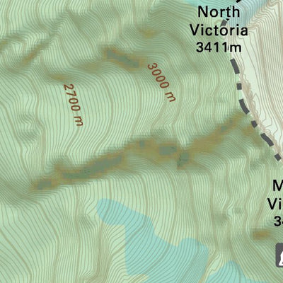 Lake O'Hara Topo Map - Yoho National Park Preview 3