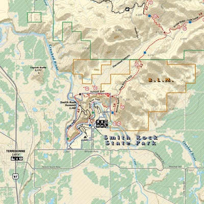 Sisters & Redmond, Oregon High Desert Trail Map Preview 3