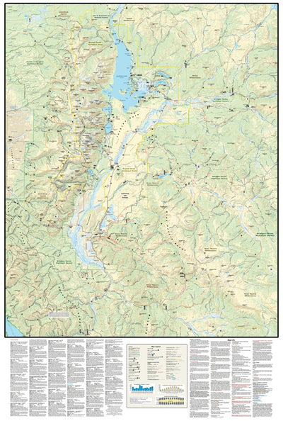 Grand Teton National Park /Jackson Hole, Wyoming Trail Map Preview 1