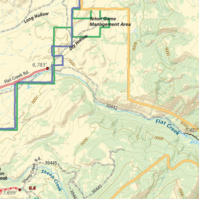 Grand Teton National Park /Jackson Hole, Wyoming Trail Map Preview 2