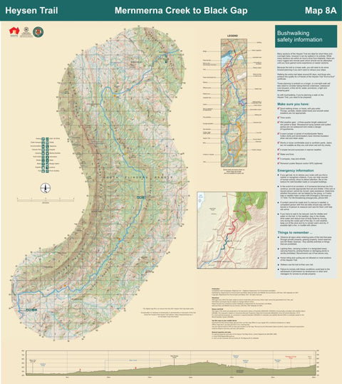 Heysen Trail map 8a - Mernmerna Creek to Black Gap Preview 1