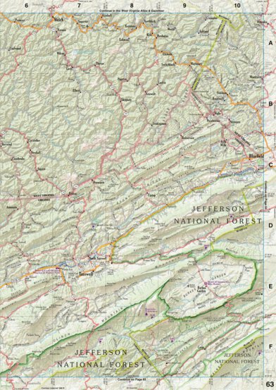 Virginia Atlas & Gazetteer Page 63 Preview 1