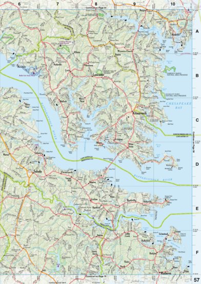 Virginia Atlas & Gazetteer Page 57 Preview 1