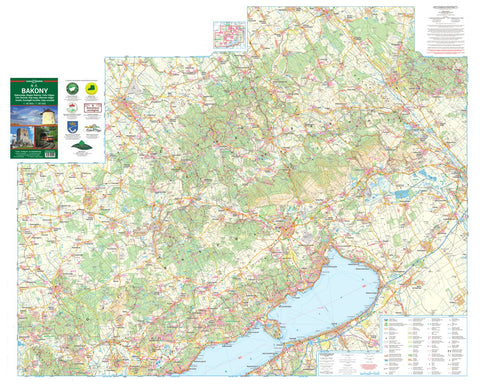 Bakony / Balaton-felvidék turista-biciklis térkép, Tourist Biking Map, Preview 1