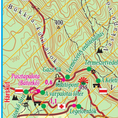 Várpalota-Várvölgy turista,-biciklis térkép, tourist-biking map, Preview 3