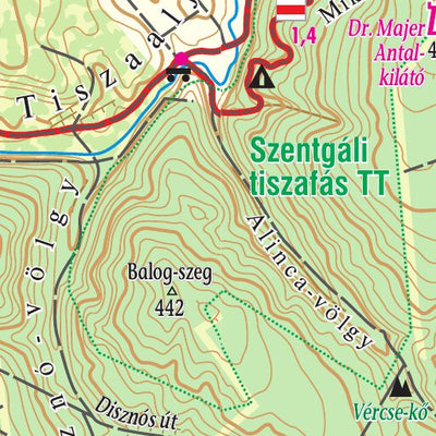 Herend, Bánd, Márkó, Tiszafás turista,-biciklis térkép, tourist-biking map, Preview 3