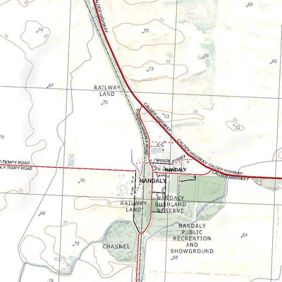 Getlost Map 7427-3 NANDALY Victoria Topographic Map V15 1:25,000 Preview 3