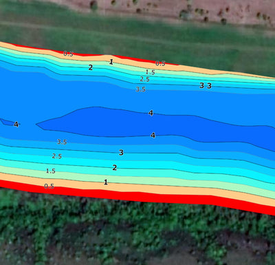 02. Інгулець річка (с.Нововасилівка, ч.2) Миколаївська область. Карта глибин. Preview 2