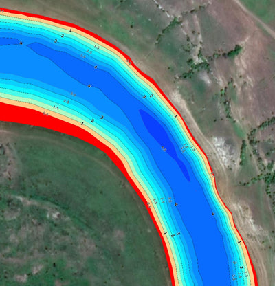02. Інгулець річка (с.Нововасилівка, ч.2) Миколаївська область. Карта глибин. Preview 3