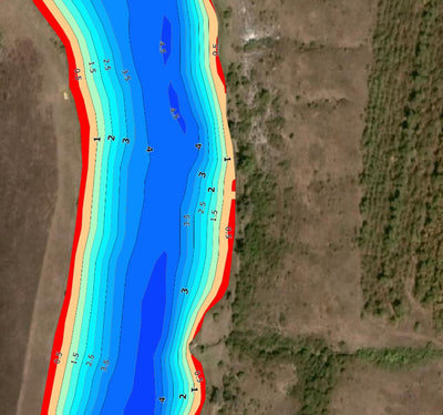 03. Інгулець річка (с.Романово-Булгакове) Миколаївська область. Карта глибин. Preview 3