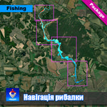 Рось річка (с. Москаленки - смт Стеблів). Черкаська, Київська область. Карта глибин (Full Package) Preview 1