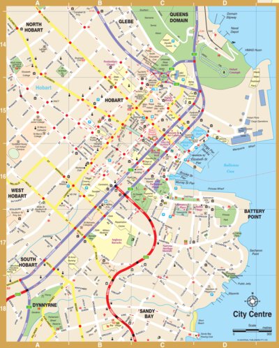 UBD-Gregory's Hobart City Centre Street inset map Preview 1