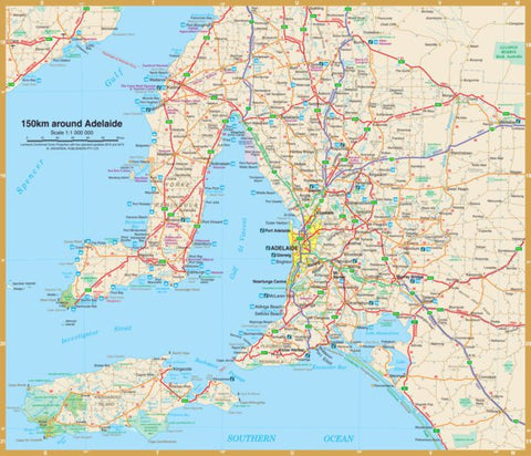 UBD-Gregory's 150km around Adelaide inset map Preview 1