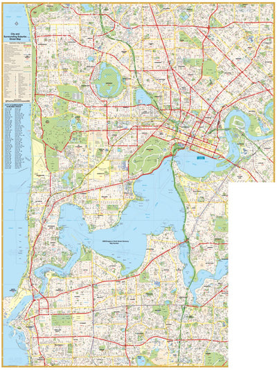 UBD-Gregory's Perth City & Surrounding Suburbs Street Map Preview 1
