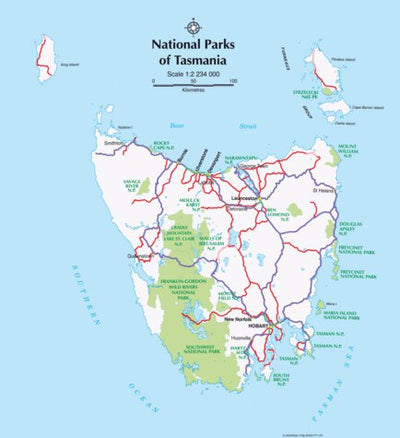 UBD-Gregory's National parks of Tasmania inset map Preview 1