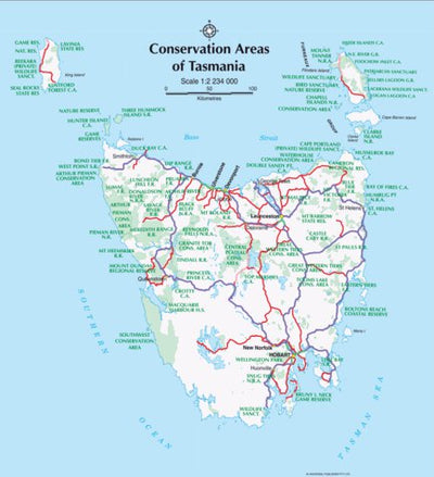 UBD-Gregory's Conservation areas of Tasmania inset map Preview 1
