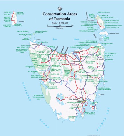 UBD-Gregory's Conservation areas of Tasmania inset map Preview 1