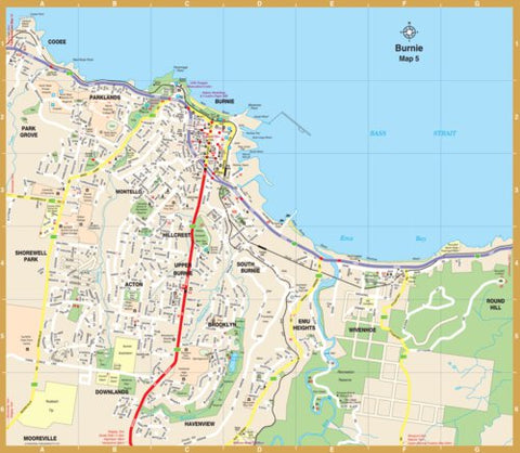UBD-Gregory's Burnie City Street inset map Preview 1