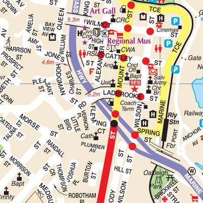 UBD-Gregory's Burnie City Street inset map Preview 3