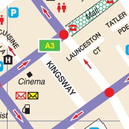UBD-Gregory's Launceston City Centre Street inset map Preview 2