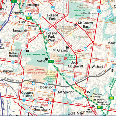 UBD-Gregory's Brisbane Suburban Map - State Map 470 Preview 3