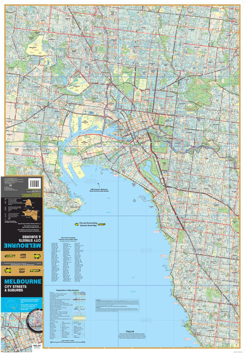 UBD-Gregory's Melbourne City & Surrounding Suburbs Map Preview 1