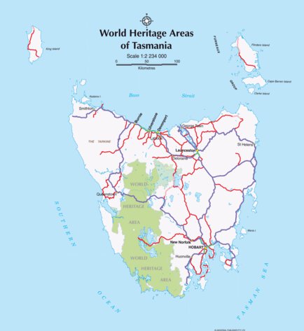 UBD-Gregory's World Heritage Areas of Tasmania inset map Preview 1
