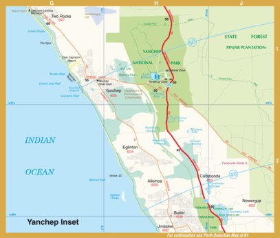 UBD-Gregory's Yanchep City Street inset map - State Map 670 Preview 1