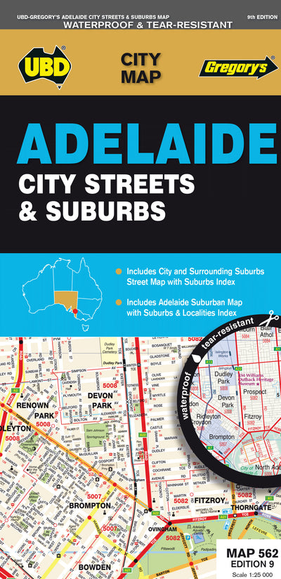 UBD-Gregory's Adelaide City Streets & Suburbs, Map 562, edition 9 Preview 1