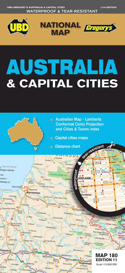 UBD-Gregory's Australia and Capital Cities, Map 180, edition 11 Preview 1
