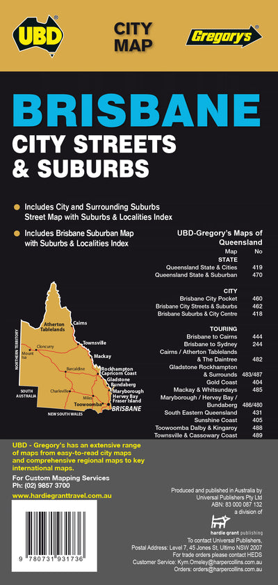 UBD-Gregory's Brisbane City Streets & Suburbs, Map 462, edition 9 Preview 2