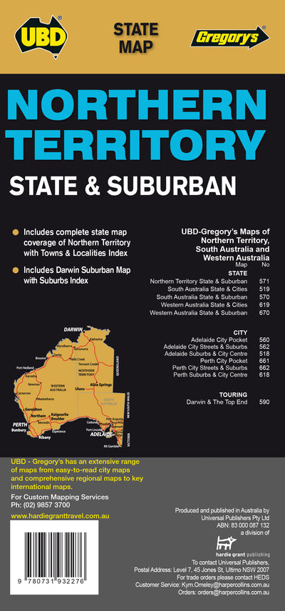 UBD-Gregory's Northern Territory State & Suburban, Map 571, edition 14 Preview 2
