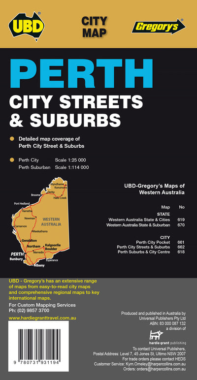 UBD-Gregory's Perth City Streets & Suburbs, Map 662, edition 7 Preview 2